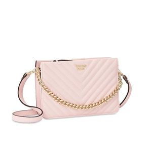 NWOT Light Pink Pebbled V-Quilt 24/7 Crossbody